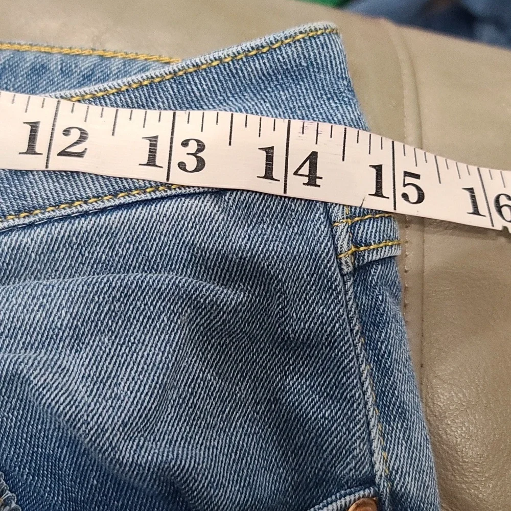 Avec Les Filles Womens Jeans Denim 5 Pockets Distressed Raw Hem‎ Size 28 EUC